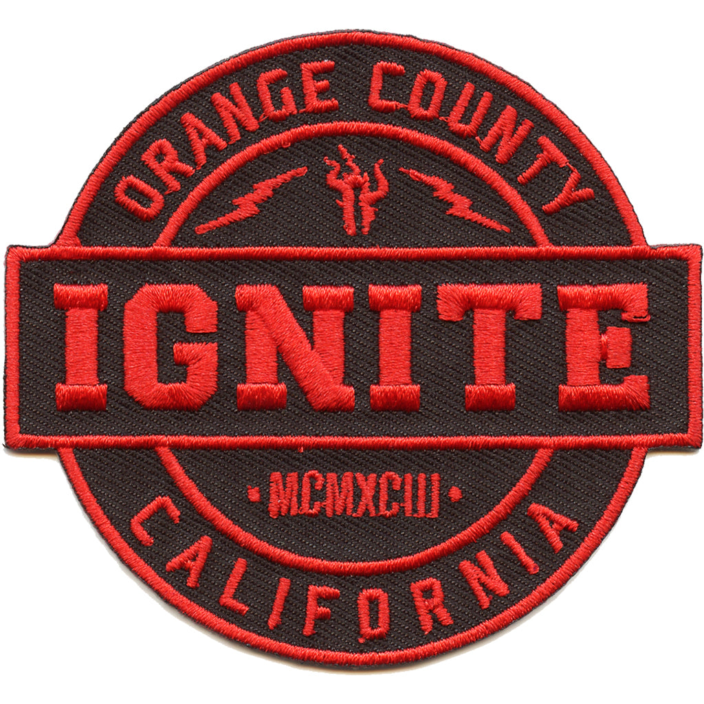 Ignite "Logo (Red)" -  Embroidered Patch (Die Cut)