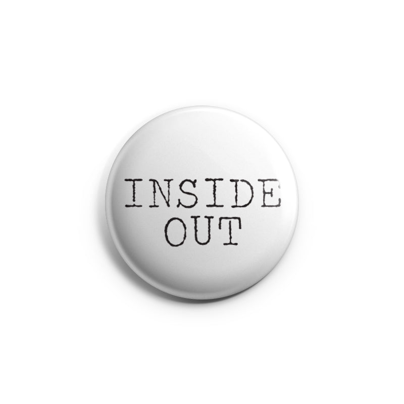 REVBTN26 Inside Out "Logo (Black On White)" -  Button 