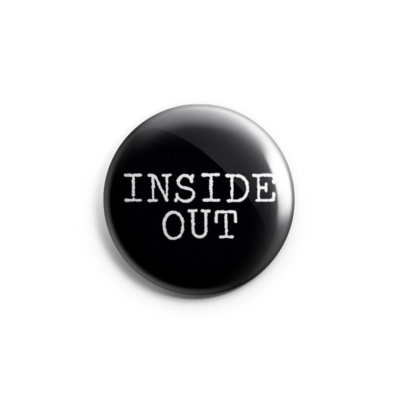 REVBTN29 Inside Out "Logo (White On Black)" -  Button 