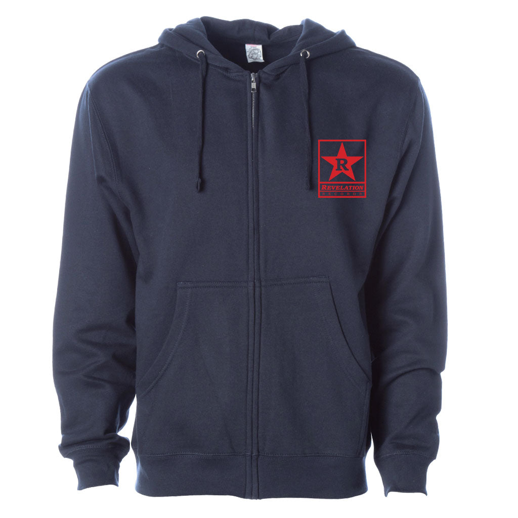 Revelation Records "Logo (Navy)" - Zipper Hooded Sweatshirt