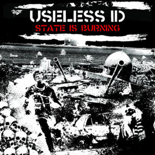 FAT960-1 Useless ID "State Is Burning" LP Album Artwork